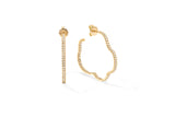 Golden Cloud 18K Guld Hoops m. Diamanter