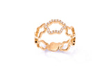 Golden Cloud Band 18K Rosaguld Ring m. Diamanter