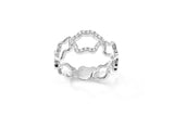 Golden Cloud Band 18K Hvidguld Ring m. Diamanter