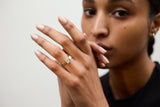 East West Radiant Bezel 14k or 18k Gold Ring w. Lab-Grown Diamond
