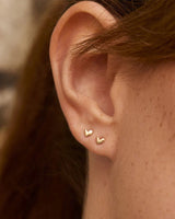 Heart 14K Whitegold Studs