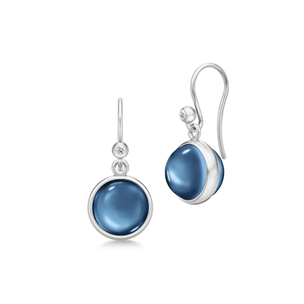 Prime Sapphire Blue Silver Earrings