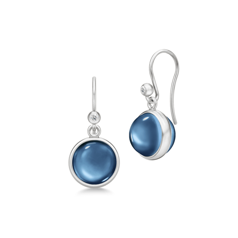 Prime Sapphire Blue Silver Earrings