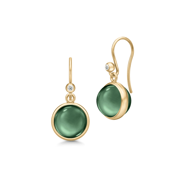 Prime Gold Plated Earrings w. Tourmaline