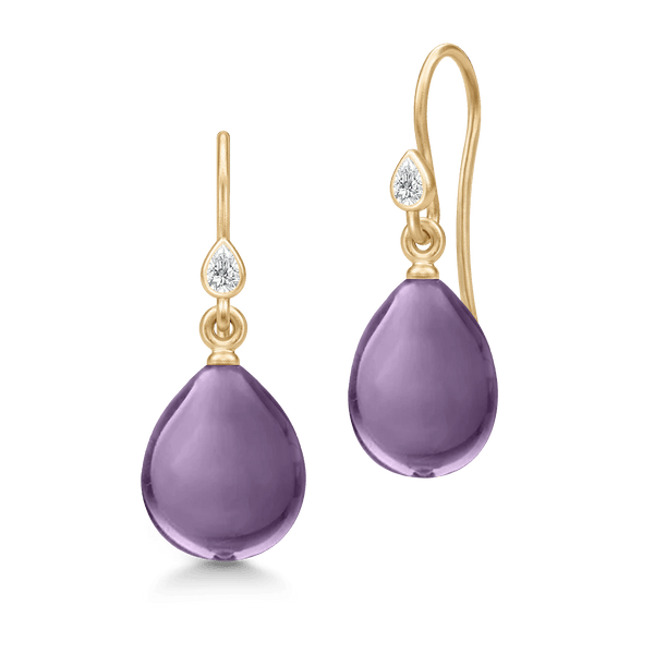 Prima Ballerina Amethyst Gold Plated Earrings