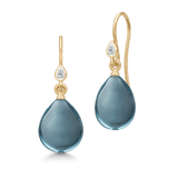 Prima Ballerina London Blue Gold Plated Earrings