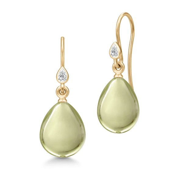 Prima Ballerina Olive Gold Plated Earrings