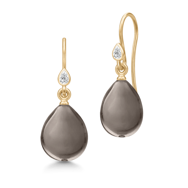 Prima Ballerina Smokey Gold Plated Earrings