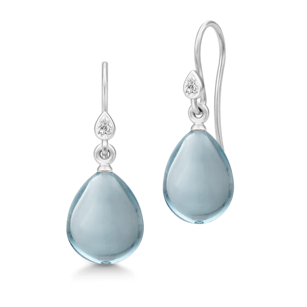 Prima Ballerina Ocean Blue Silver Earrings