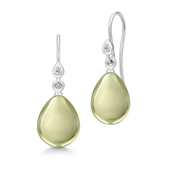 Prima Ballerina Olive Silver Earrings