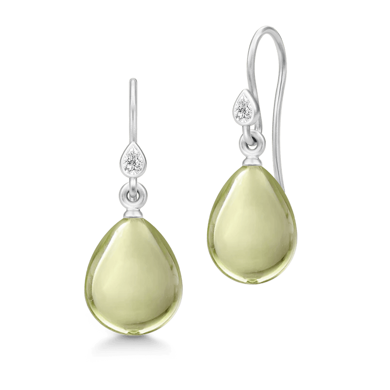 Prima Ballerina Olive Silver Earrings