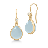 Paloma Aqua blue Gold Plated Earrings