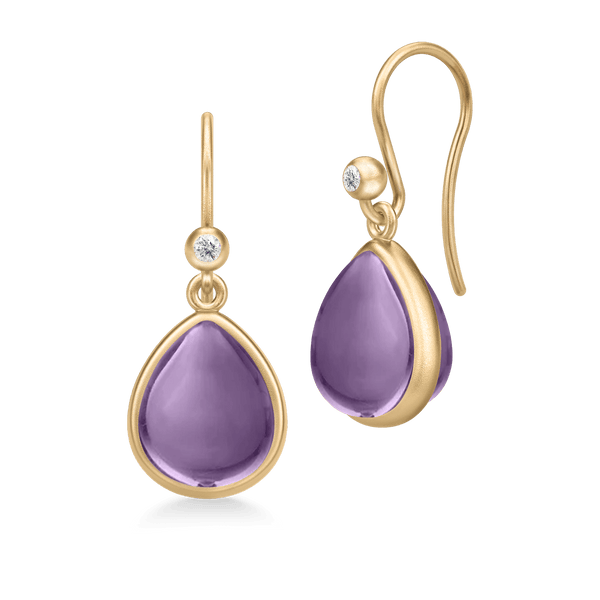 Paloma Amethyst Gold Plated Earrings