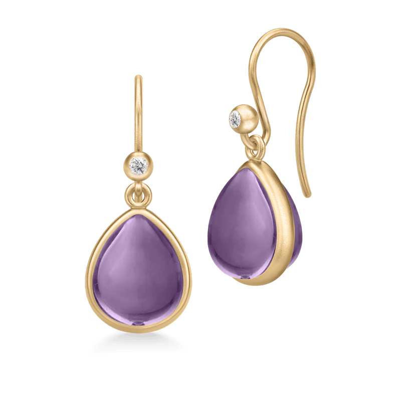 Paloma Amethyst Gold Plated Earrings