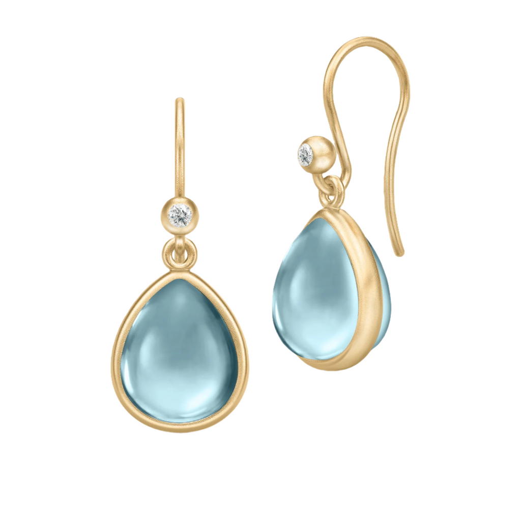 Paloma Ice Blue Gold Plated Earrings