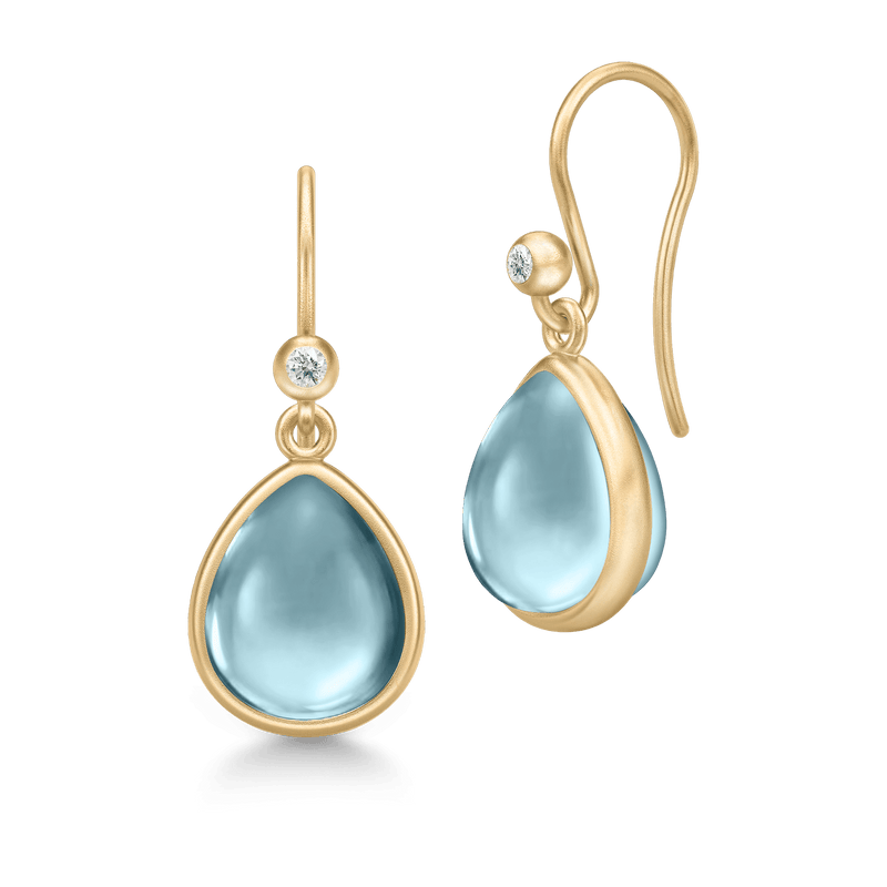 Paloma Ice Blue Gold Plated Earrings