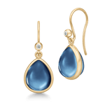 Paloma Sapphire Blue Gold Plated Earrings