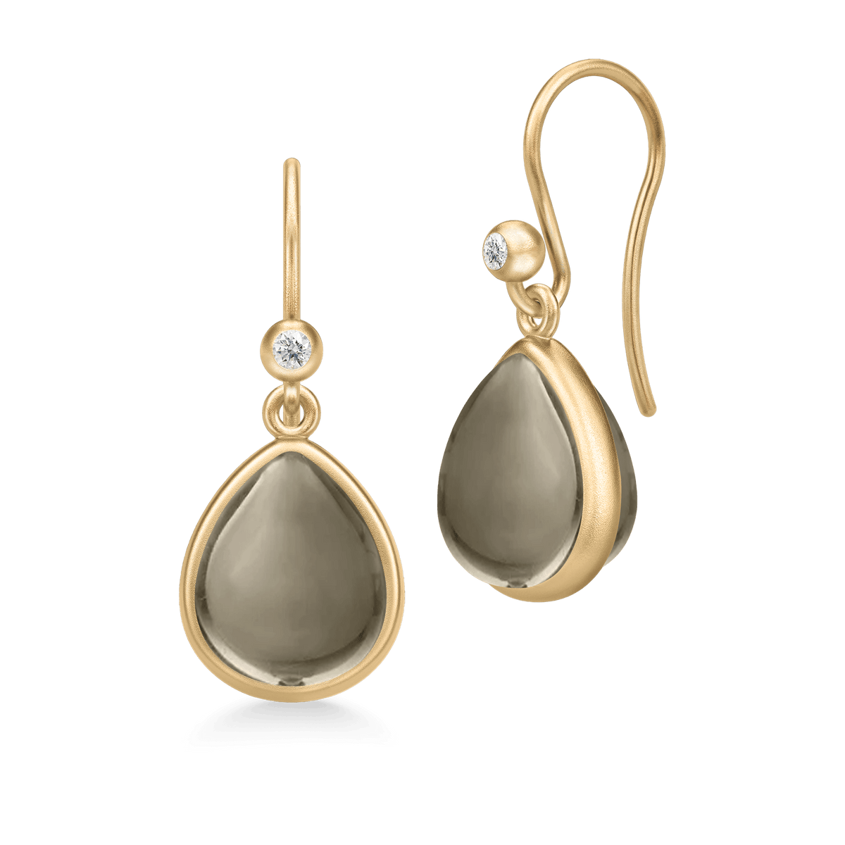 Paloma Smokey Gold Plated Earrings