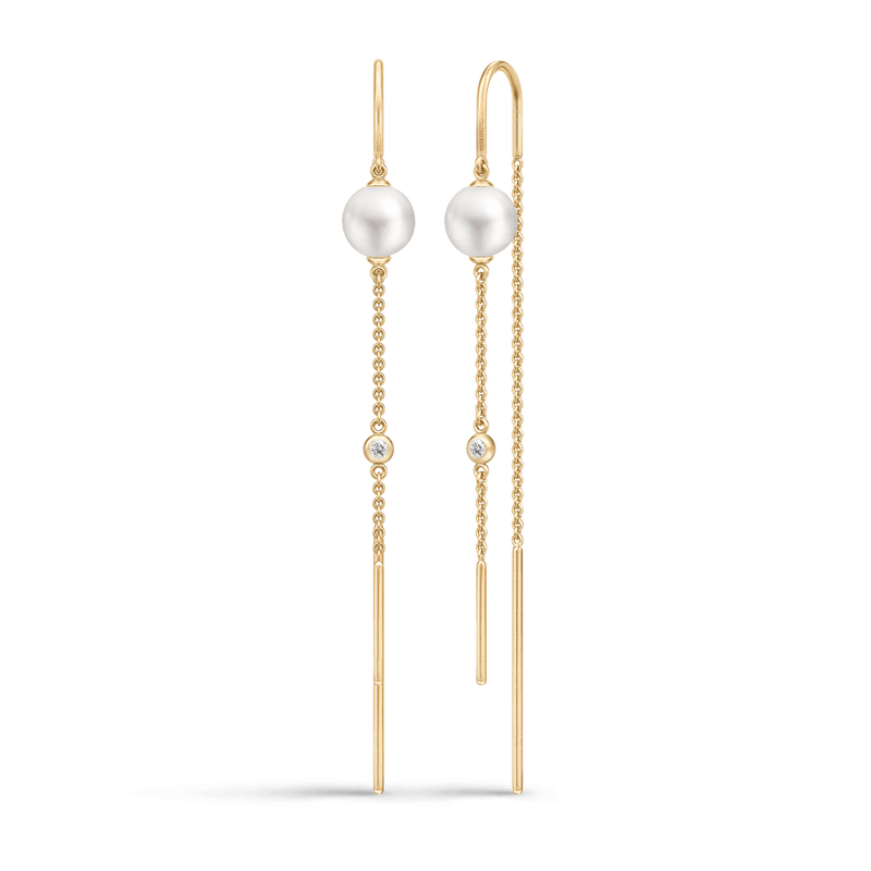 Ariel Gold Plated Earrings w. Pearls