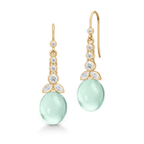 Treasure Chandelier Aqua Green Amethyst Gold Plated Earrings