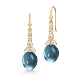 Treasure Chandelier London Blue Gold Plated Earrings