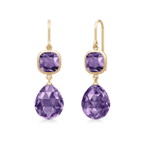 Olivia Amethyst Gold Plated Earrings