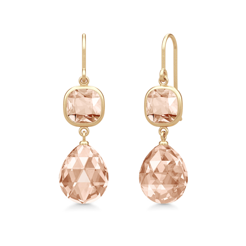 Olivia Peach Gold Plated Earrings