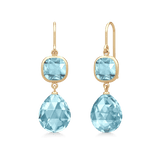 Olivia Ice Blue Gold Plated Earrings