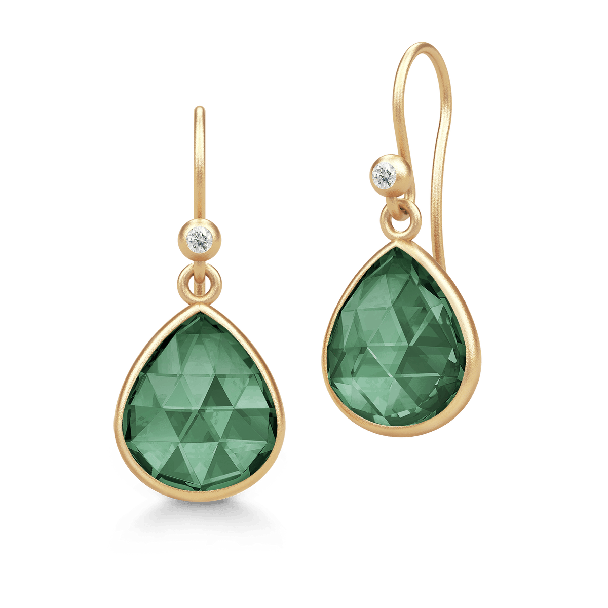 Lea Turmaline Gold Plated Earrings