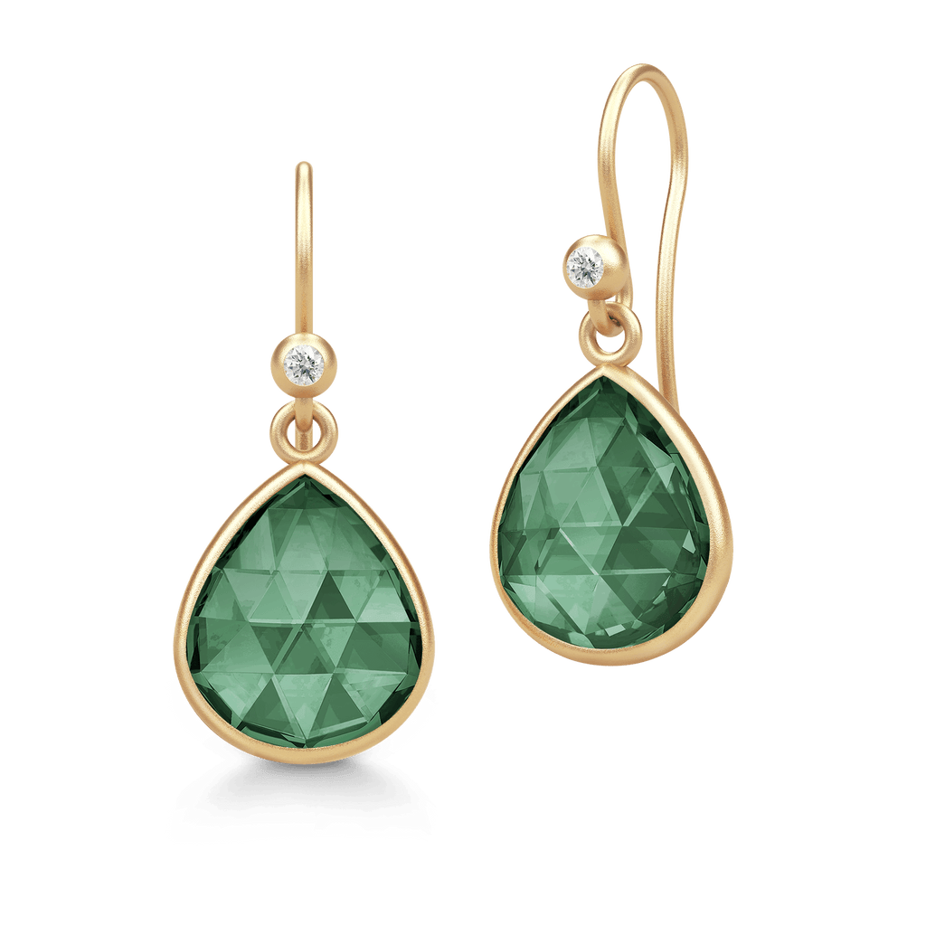 Lea Turmaline Gold Plated Earrings