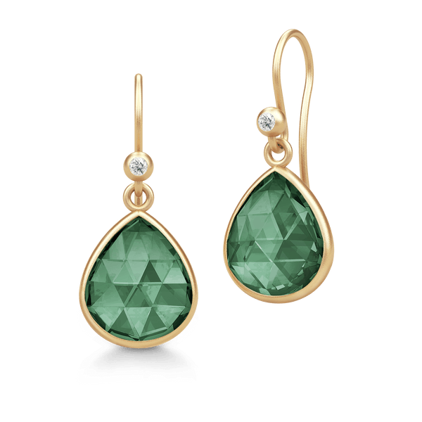 Lea Turmaline Gold Plated Earrings