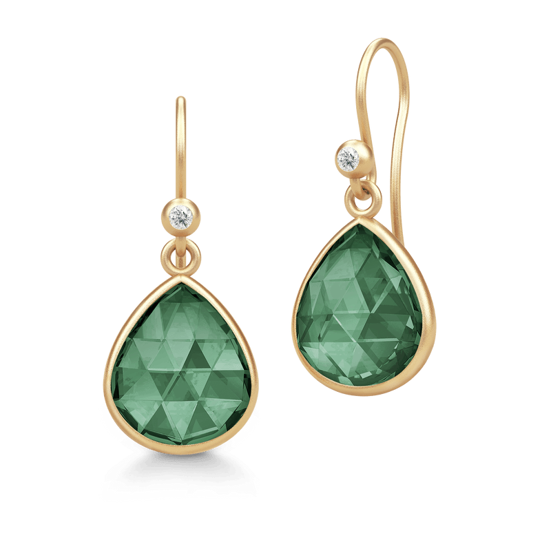 Lea Turmaline Gold Plated Earrings