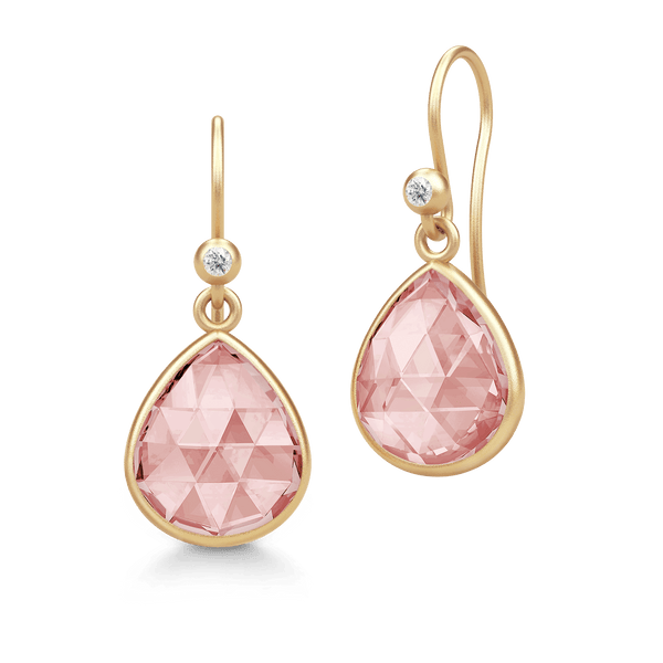 Lea Dusty Rose Gold Plated Earrings