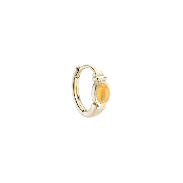 Rondelle 9K Gold Clicker Hoop w. Citrine