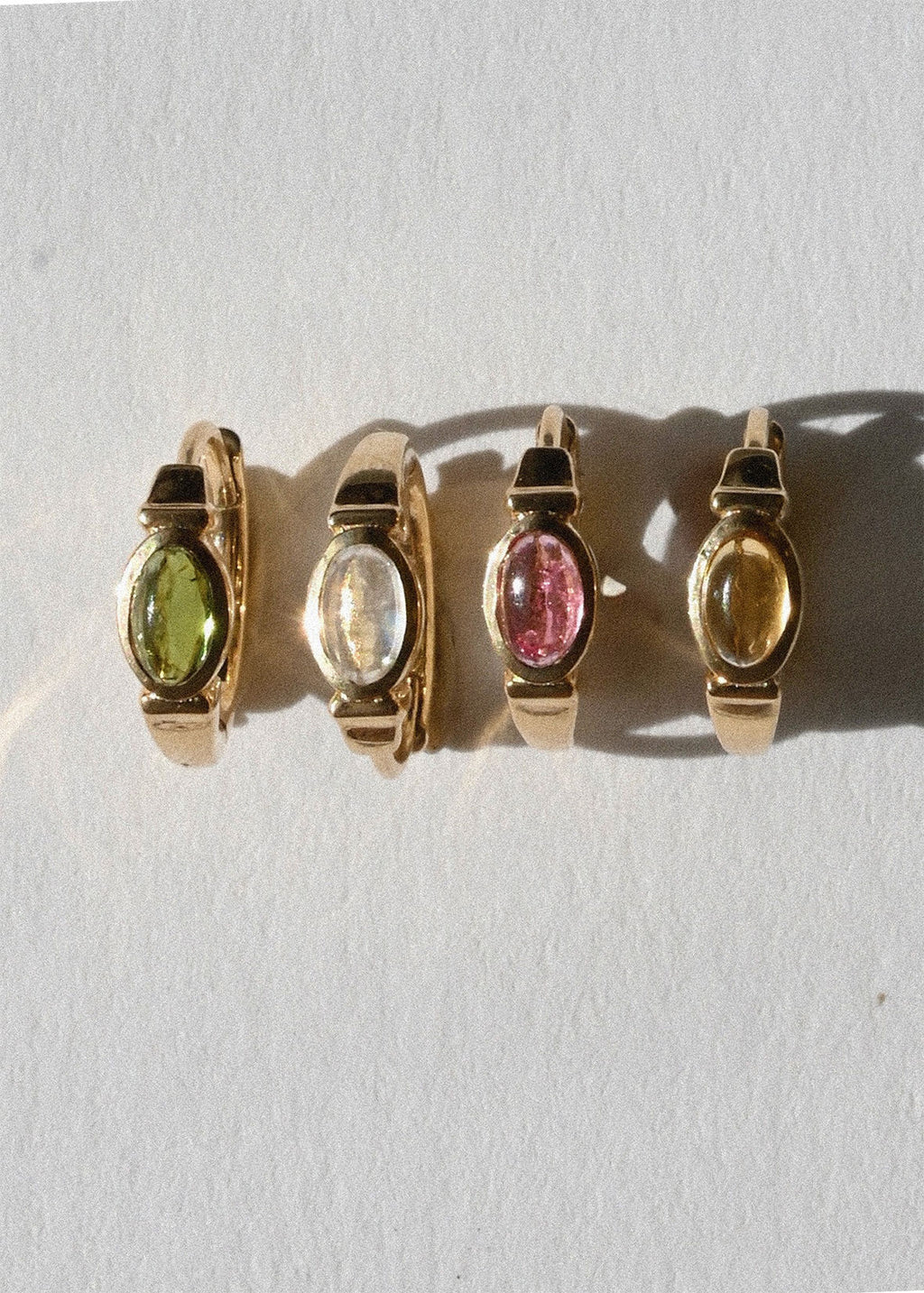 Rondelle 9K Gold Clicker Hoop w. Citrine