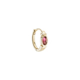 Rondelle 9K Guld Clicker Hoop m. Pink Turmalin