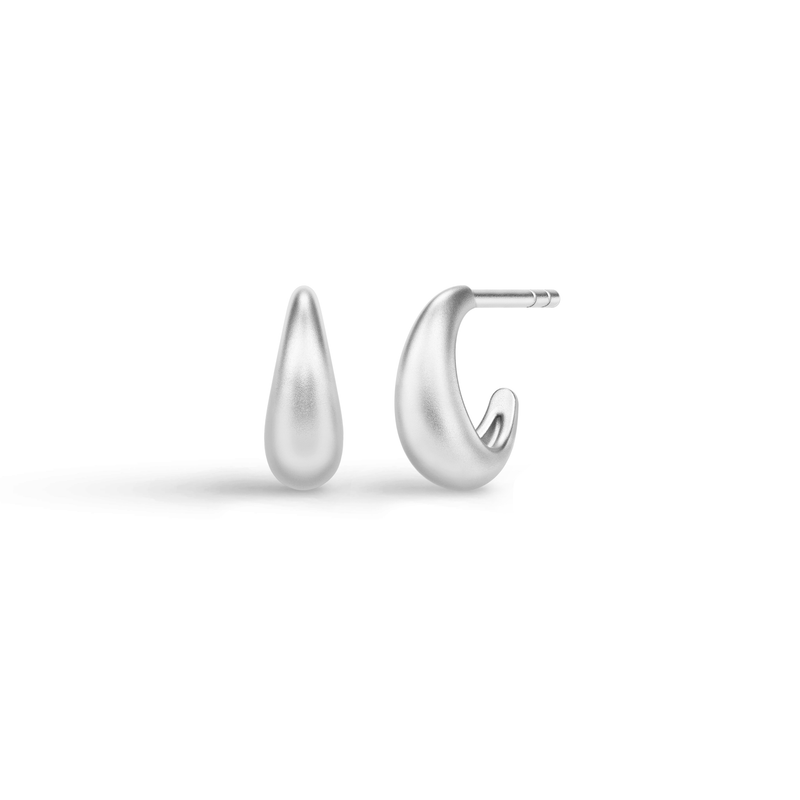 Sparrow Mini Silver Hoops