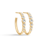 Grace Gold Plated Hoops w. Zirconia