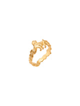 Leo 18K Gold Ring w. Diamonds