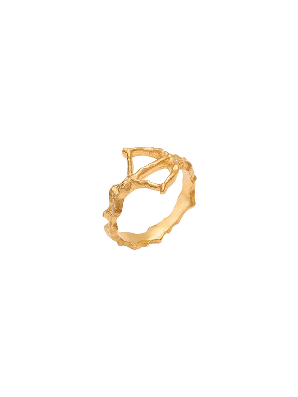 Sagittarius 18K Gold Ring w. Diamonds