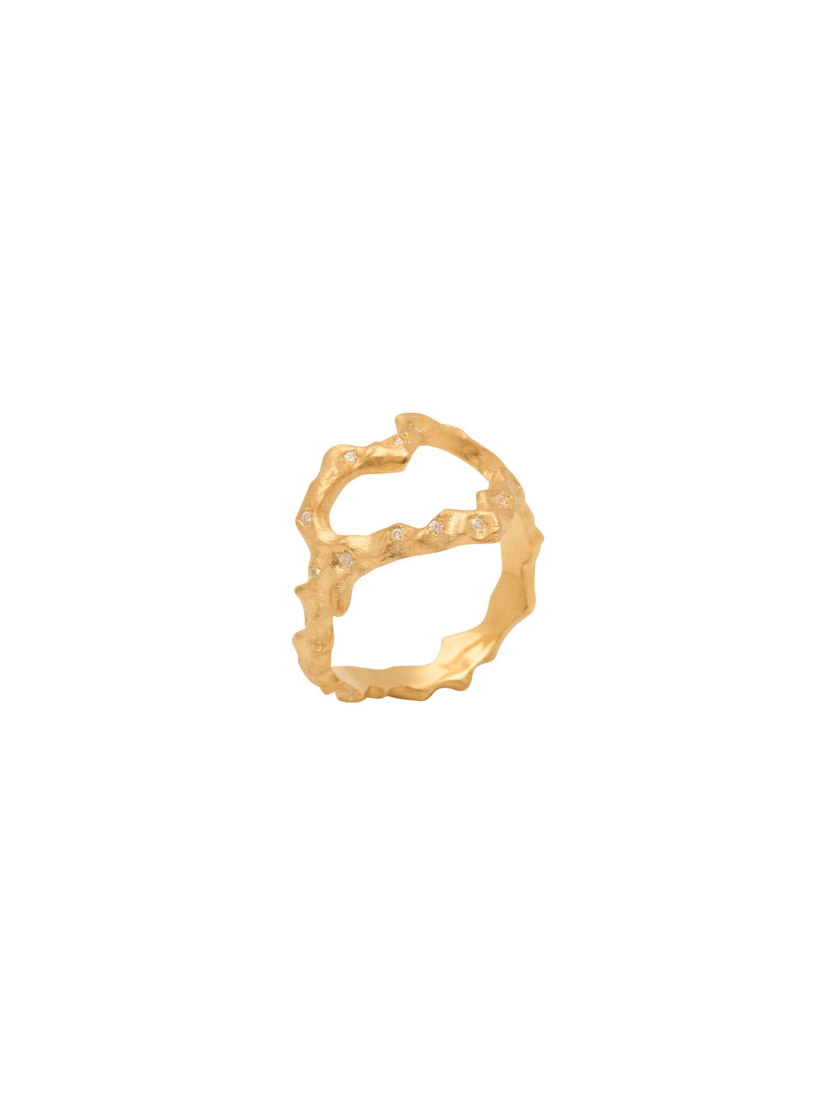 Heart to Heart 18K Guld Ring m. Diamanter