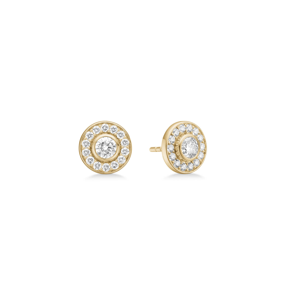 Heritage 18K Gold Stud w. Diamonds
