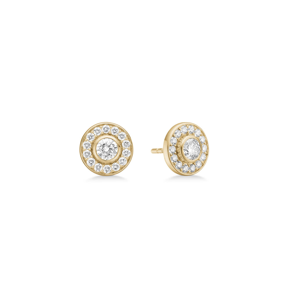 Heritage 18K Gold Stud w. Diamonds