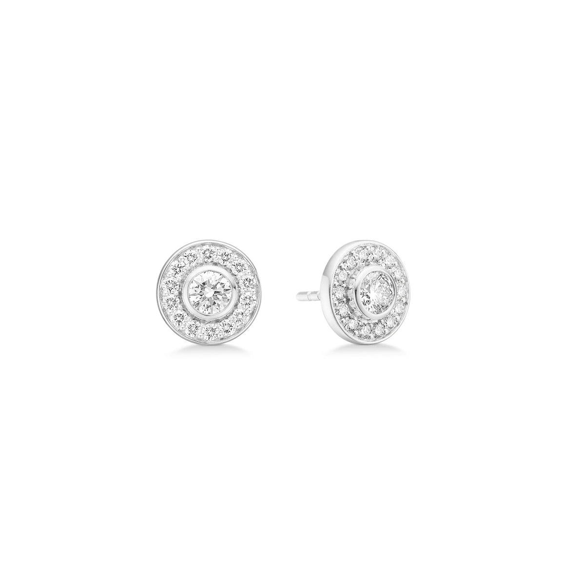 Heritage 18K Whitegold Stud w. Diamonds