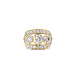 Heritage Trio 18K Gold Ring w. Diamonds