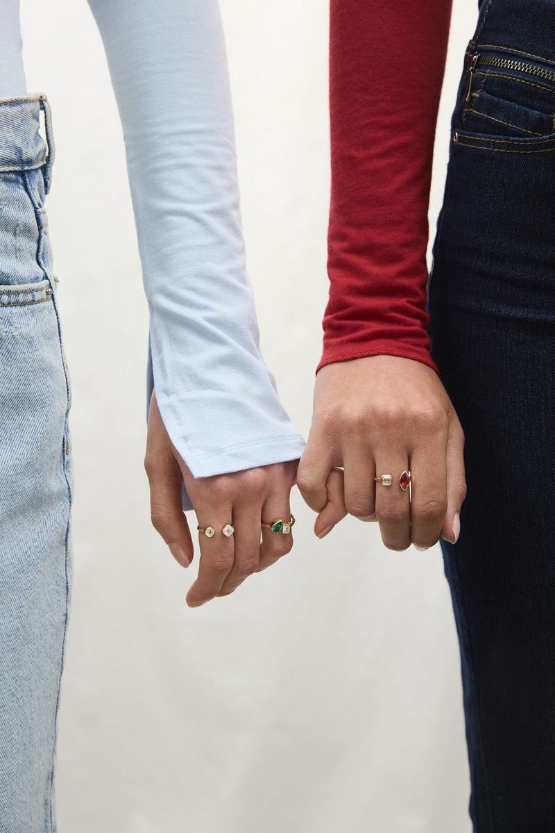 Toi Et Moi 14k or 18k Gold Ring w. Lab-Grown Diamonds