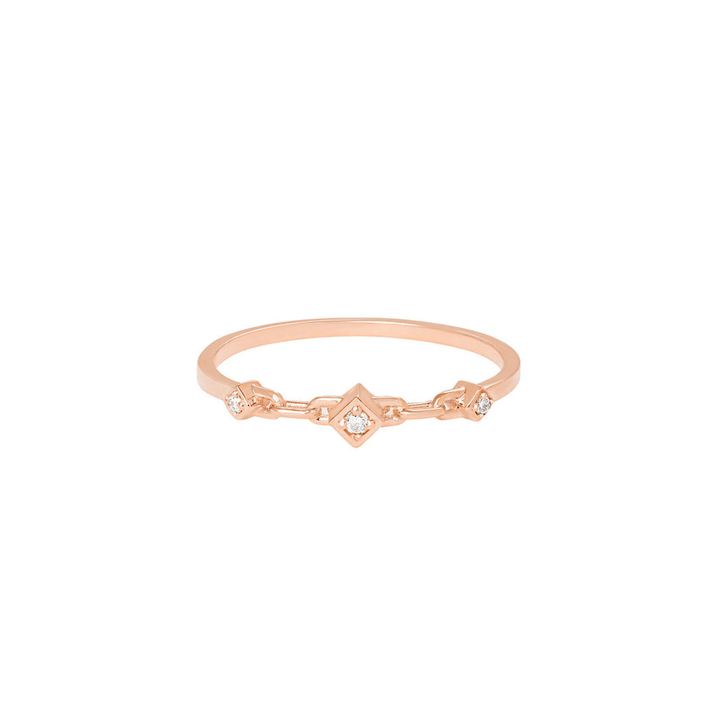 Hestia 18K Rose Gold Ring w. Diamonds