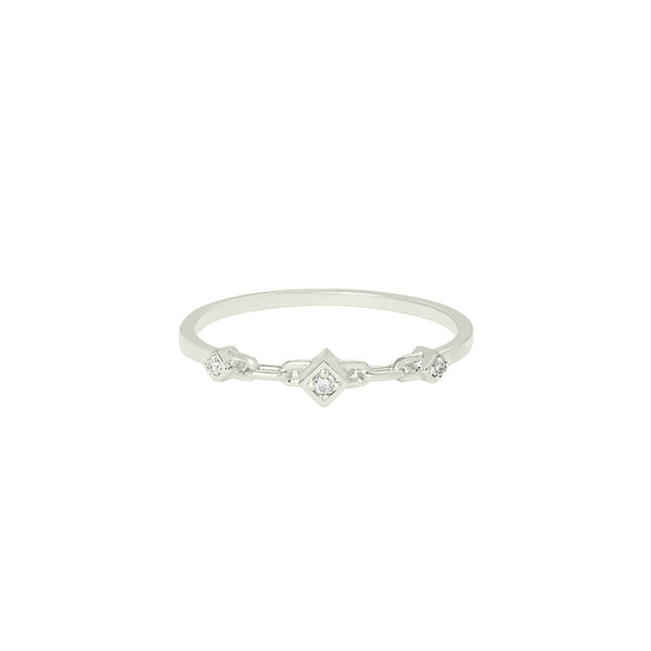 Hestia 18K Hvidguld Ring m. Diamanter