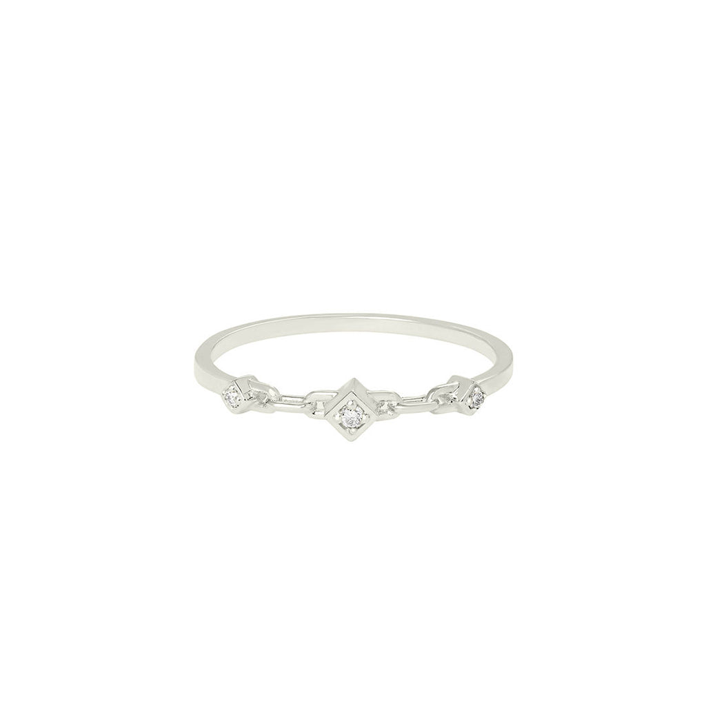 Alexa Fine Jewelry | Hestia 18K Whitegold Ring w. Diamonds