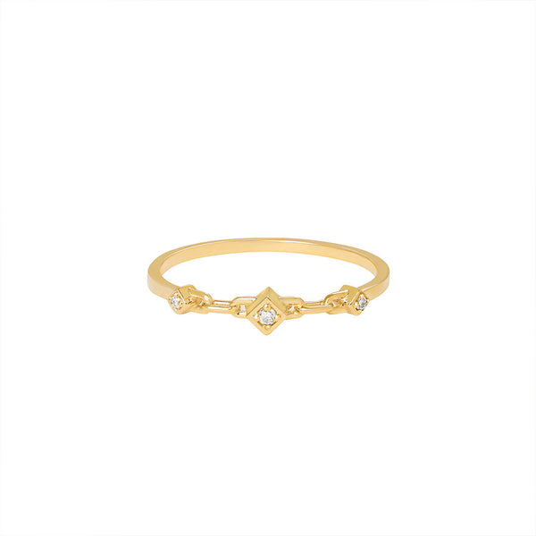 Hestia 18K Gold Ring w. Diamonds